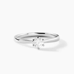 Marc Orian Bagues|Bagues Fiançailles > Bague Athena Platine Blanc Diamant