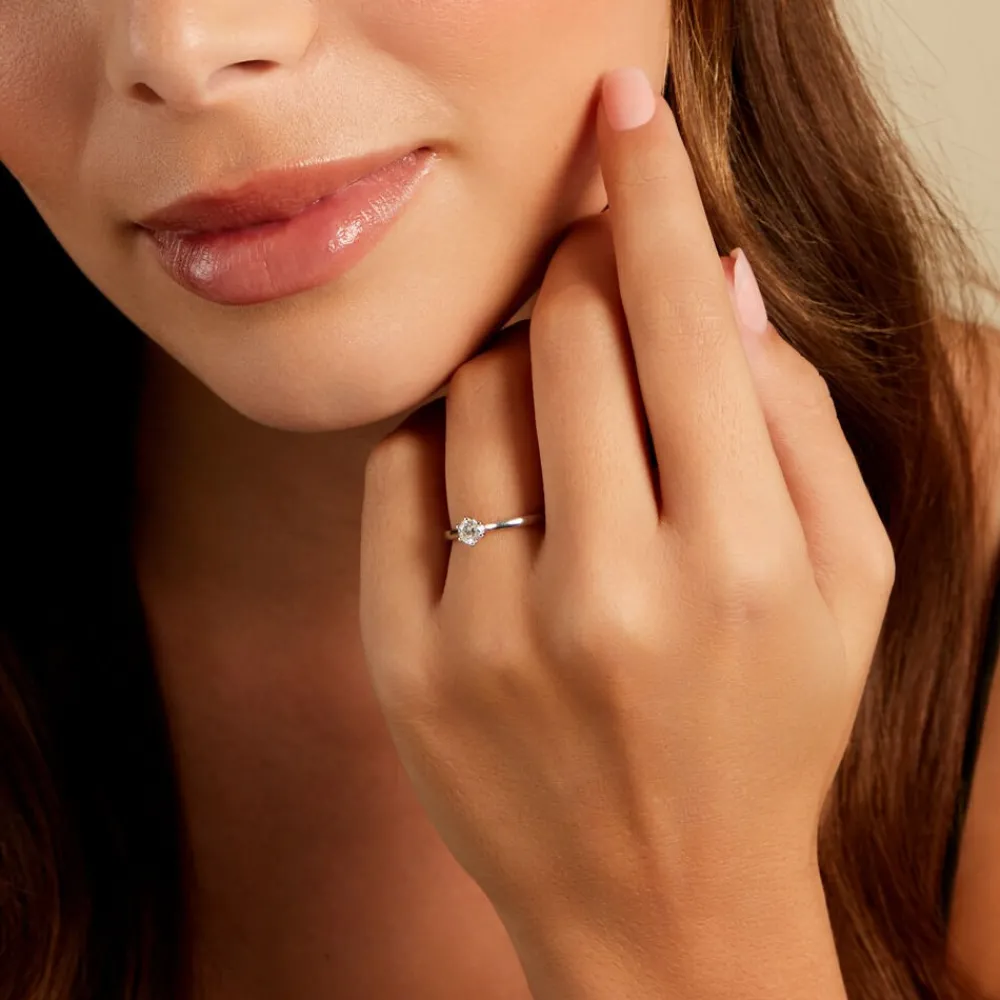 Marc Orian Bagues|Bagues Fiançailles > Bague Athena Platine Blanc Diamant