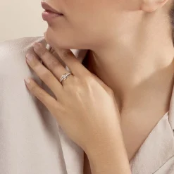 Bague Auberi Plaqué Or Jaune Oxyde De Zirconium