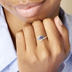 Marc Orian Bagues|Bijoux Saphir > Bague Aurora Or Bicolore Saphir Et Diamant