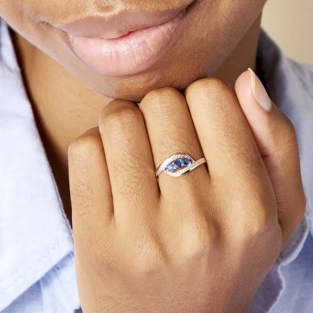 Marc Orian Bagues|Bijoux Saphir > Bague Aurora Or Bicolore Saphir Et Diamant