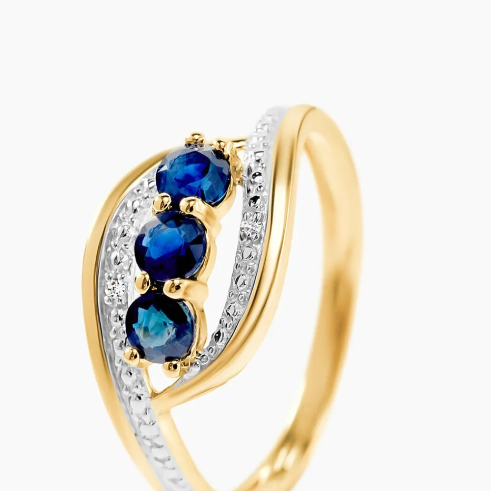 Marc Orian Bagues|Bijoux Saphir > Bague Aurora Or Bicolore Saphir Et Diamant