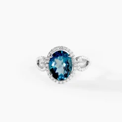Marc Orian Anniversaire De Mariage|Bagues > Bague Ayanna Or Blanc Topaze Et Oxyde De Zirconium
