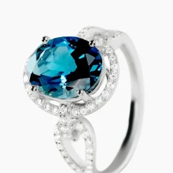 Marc Orian Anniversaire De Mariage|Bagues > Bague Ayanna Or Blanc Topaze Et Oxyde De Zirconium