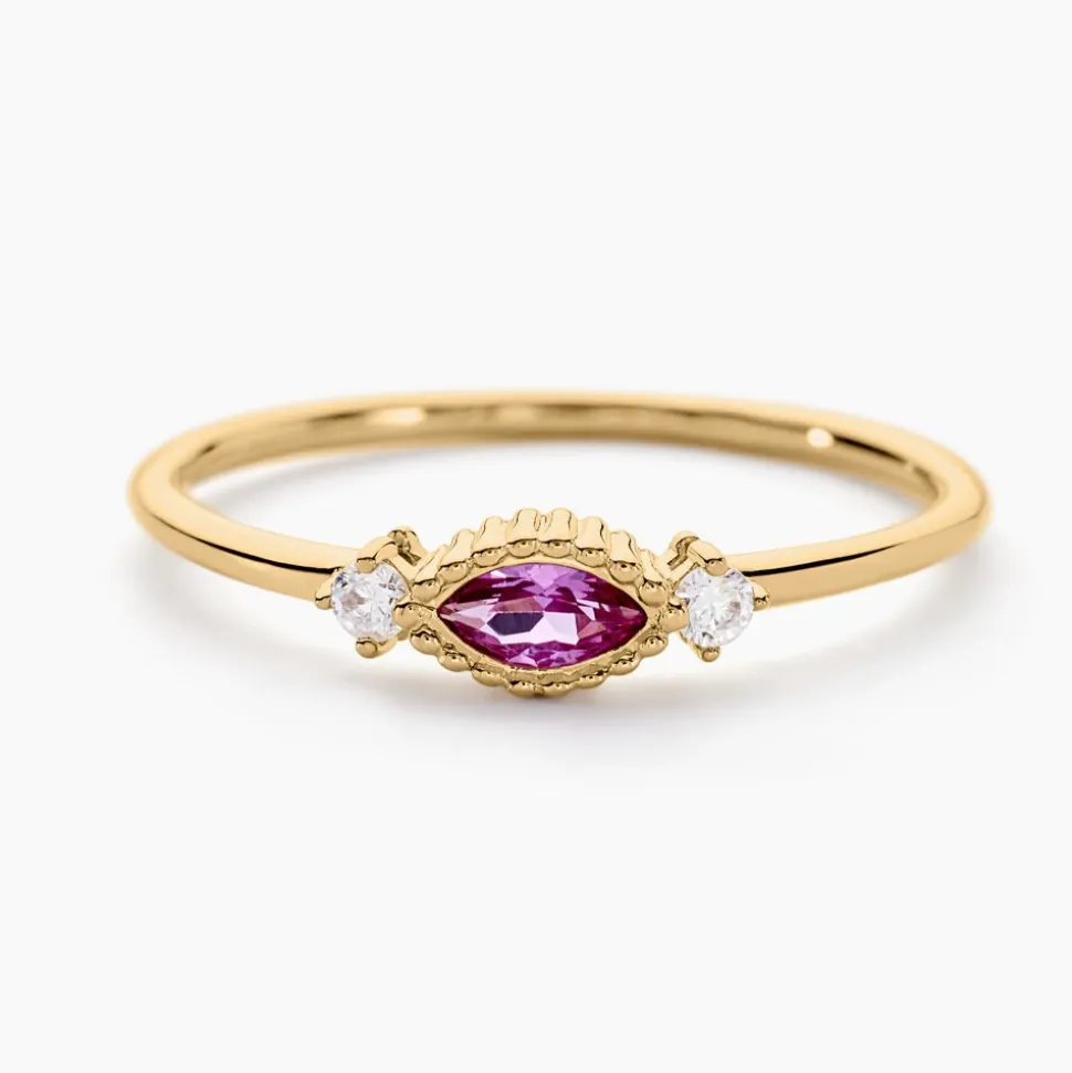 Bague Azel Plaqué Or Jaune Oxyde De Zirconium