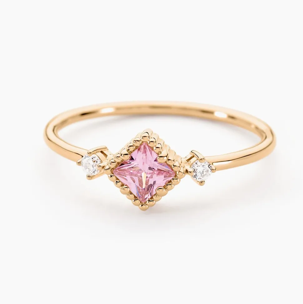 Bague Azel Plaqué Or Jaune Oxyde De Zirconium