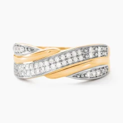 Marc Orian Bijoux Zirconium|Bagues > Bague Bandeau Or Jaune Oxyde De Zirconium