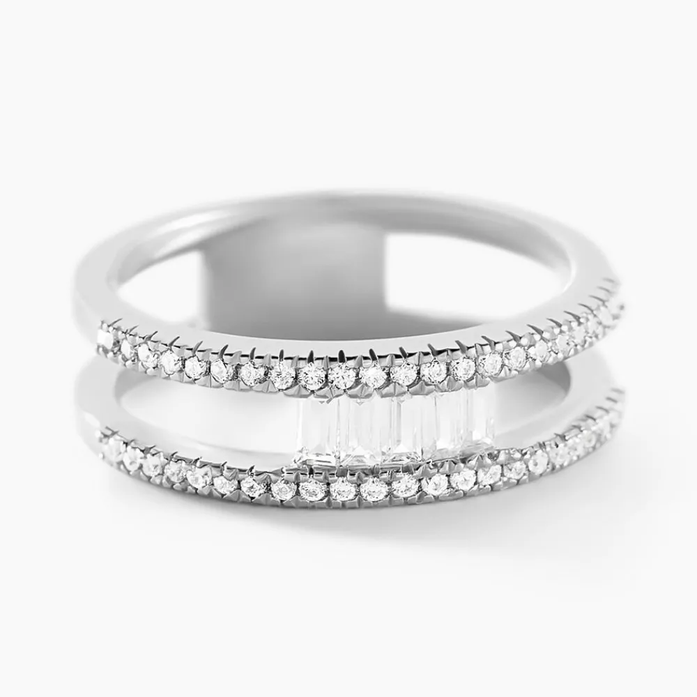 Marc Orian Bijoux Zirconium|Bagues > Bague Baroque Party Argent Blanc Oxyde De Zirconium