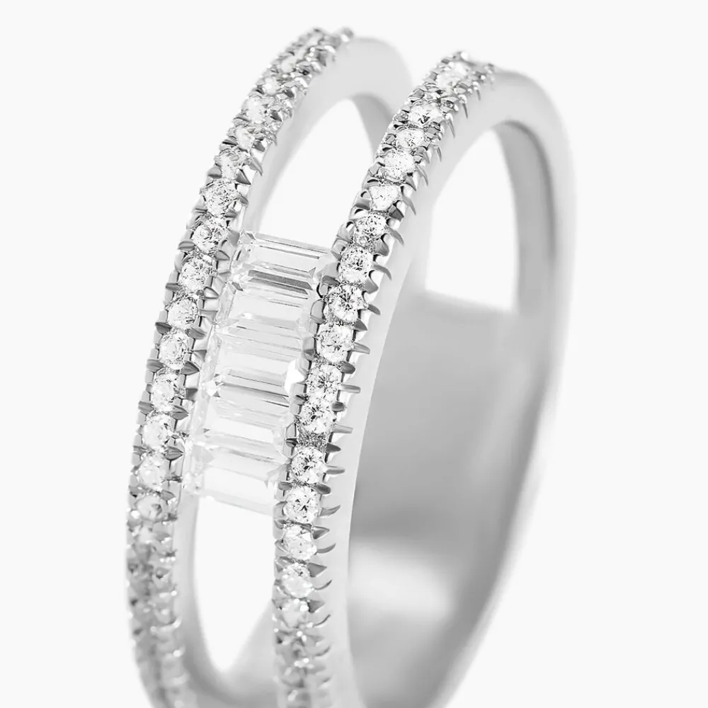 Marc Orian Bijoux Zirconium|Bagues > Bague Baroque Party Argent Blanc Oxyde De Zirconium