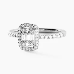 Marc Orian Bagues De Promesse|Bijoux Zirconium > Bague Baroque Party Argent Blanc Oxyde De Zirconium