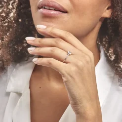 Bague Beline Or Blanc Oxyde De Zirconium