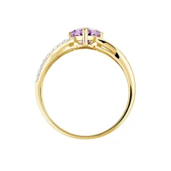 Marc Orian Cadeaux Mariage|Anniversaire De Mariage > Bague Bertille Or Jaune Amethyste Et Oxyde De Zirconium