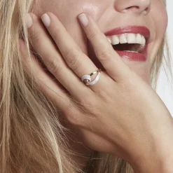 Marc Orian Bijoux Zirconium|Bagues > Bague Boucle D'or Or Jaune Oxyde De Zirconium