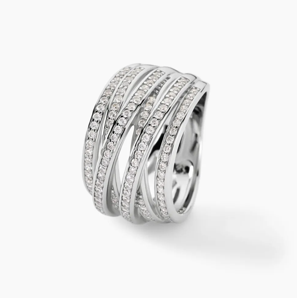 Bague Caledonia Argent Blanc Oxyde De Zirconium