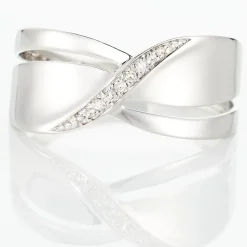 Bague Camomille Or Blanc Diamant