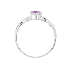 Bague Candice Or Blanc Amethyste