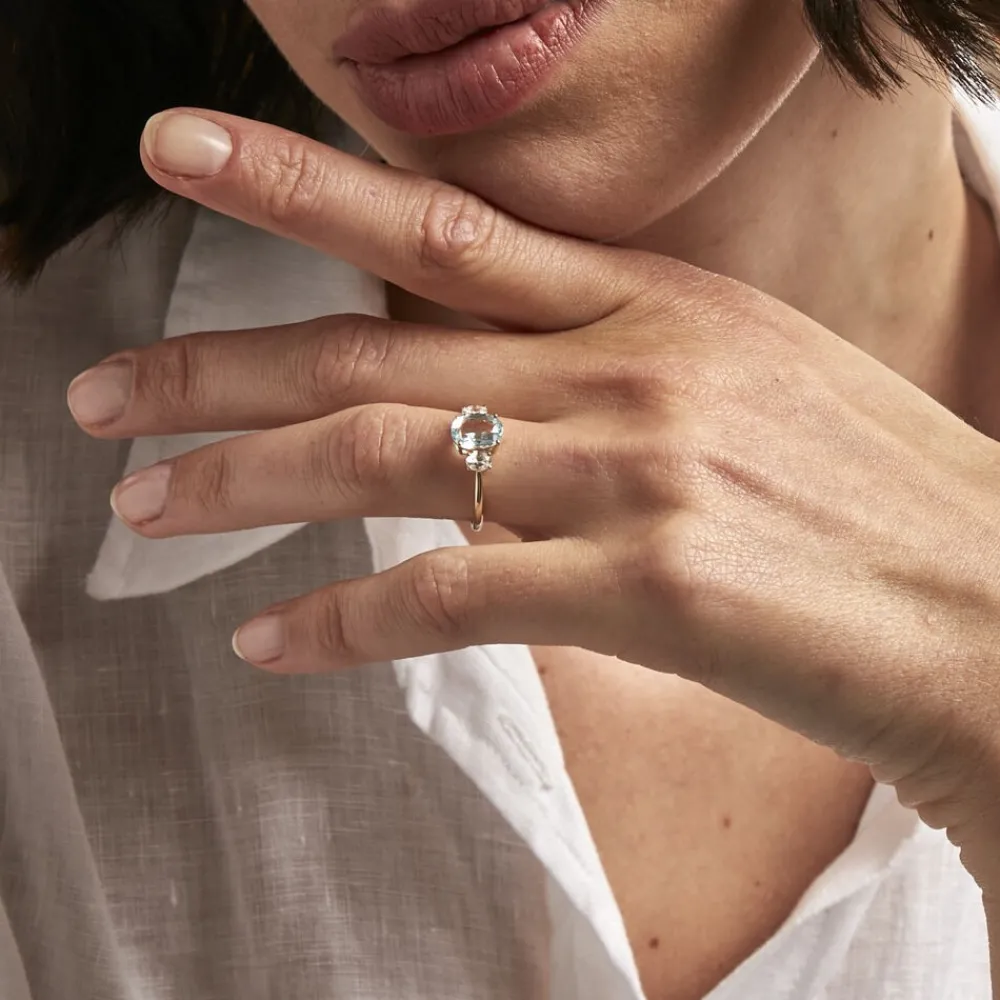 Marc Orian Anniversaire De Mariage|Bagues > Bague Carroll Or Jaune Topaze Oxyde De Zirconium