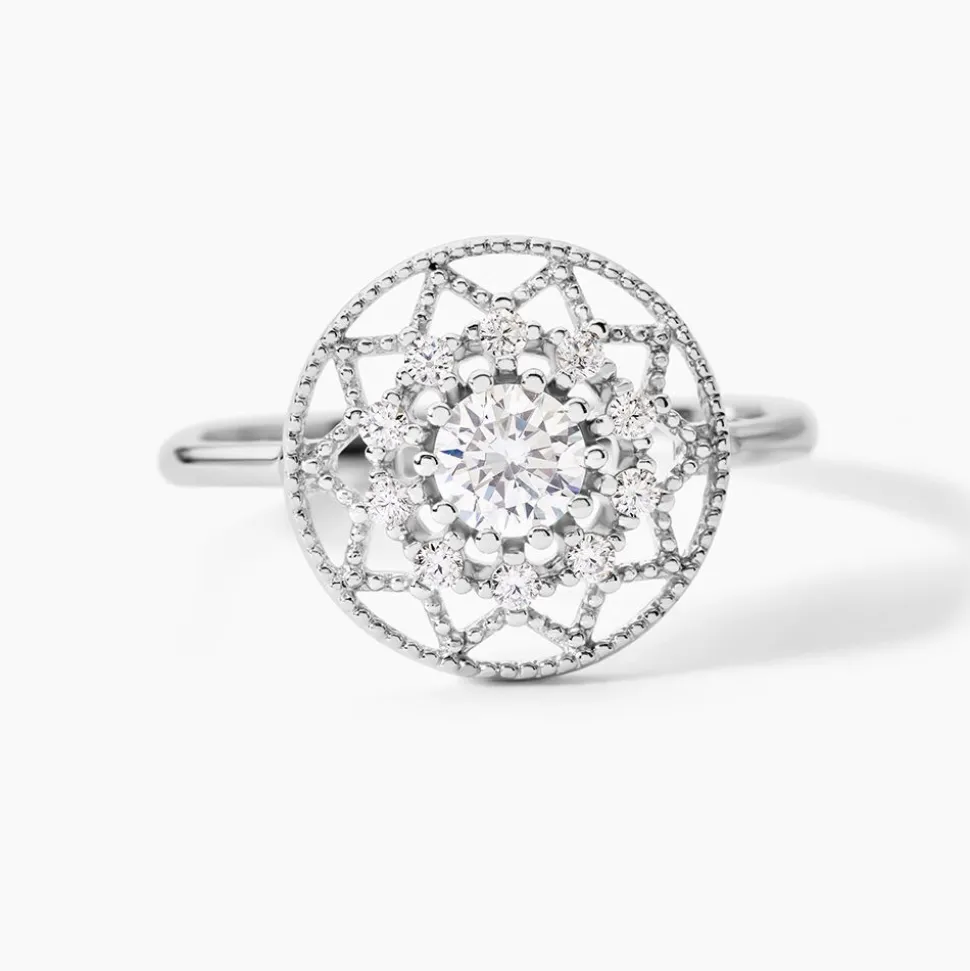 Bague Cassandria Argent Blanc Oxyde De Zirconium