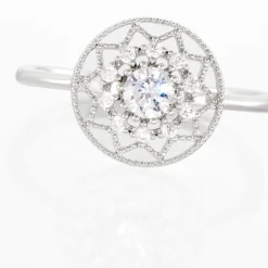 Bague Cassandria Argent Blanc Oxyde De Zirconium