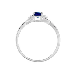 Bague Cassie Or Blanc Saphir Et Diamant