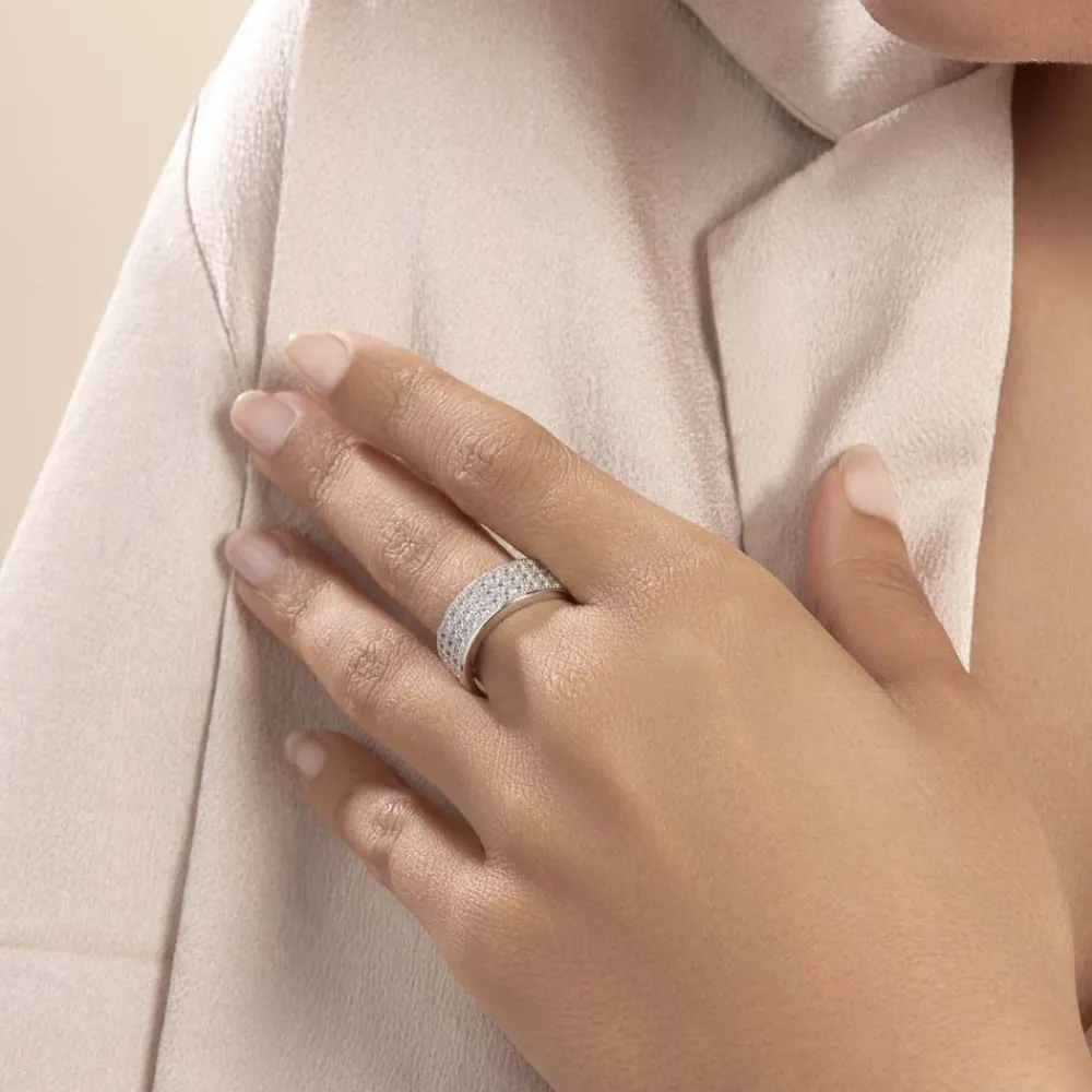 Marc Orian Bijoux Zirconium|Bagues > Bague Cecelia Argent Blanc Oxyde De Zirconium