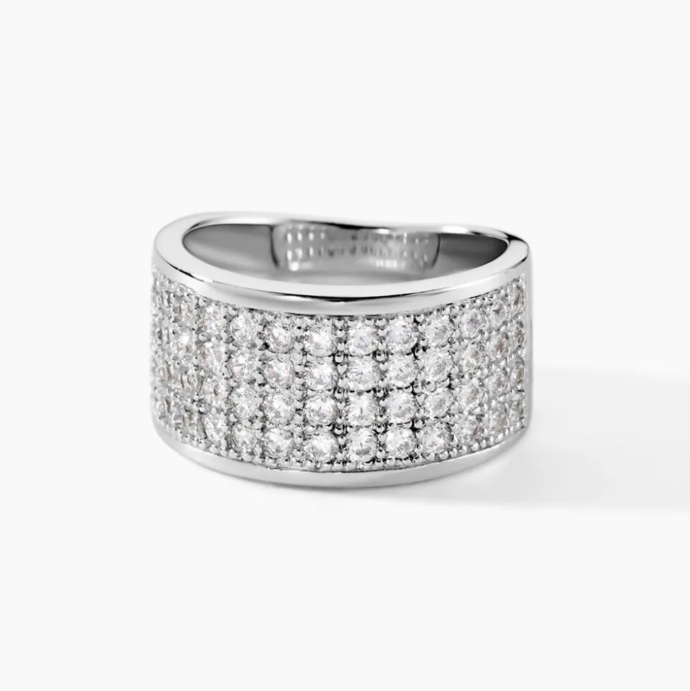 Bague Cecelia Argent Blanc Oxyde De Zirconium