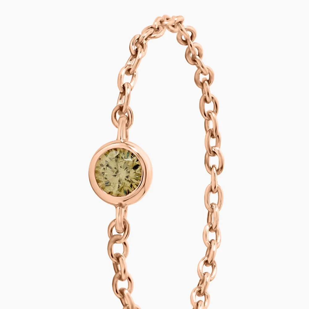 Marc Orian Bagues De Promesse|Bijoux Zirconium > Bague Chaine Madalyn Argent Rose Oxyde De Zirconium argent rose oxyde vert
