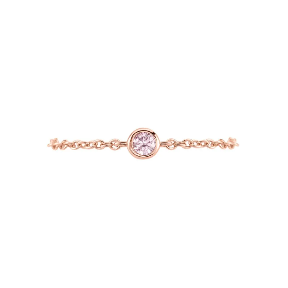 Marc Orian Bagues De Promesse|Bagues Fantaisie > Bague Chaine Madalyn Argent Rose Oxyde De Zirconium argent rose oxyde rose