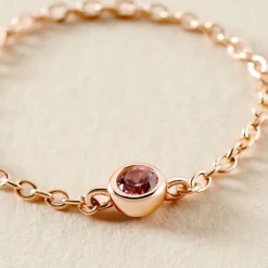 Marc Orian Bagues De Promesse|Bagues Fantaisie > Bague Chaine Madalyn Argent Rose Oxyde De Zirconium argent rose oxyde rose