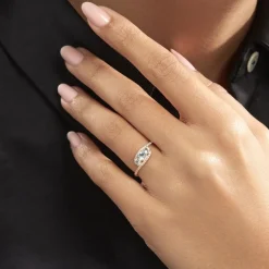 Bague Chloe Or Jaune Topaze Et Oxyde De Zirconium