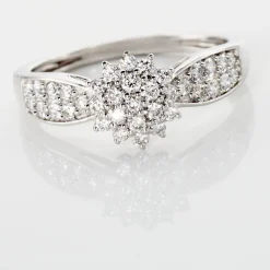 Marc Orian Bagues|Bagues Fiançailles > Bague Chouvia Or Blanc Diamant Synthétique