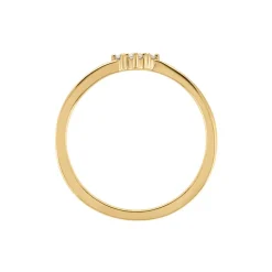 Bague éclat Perlé Plaqué Or Oxyde De Zirconium