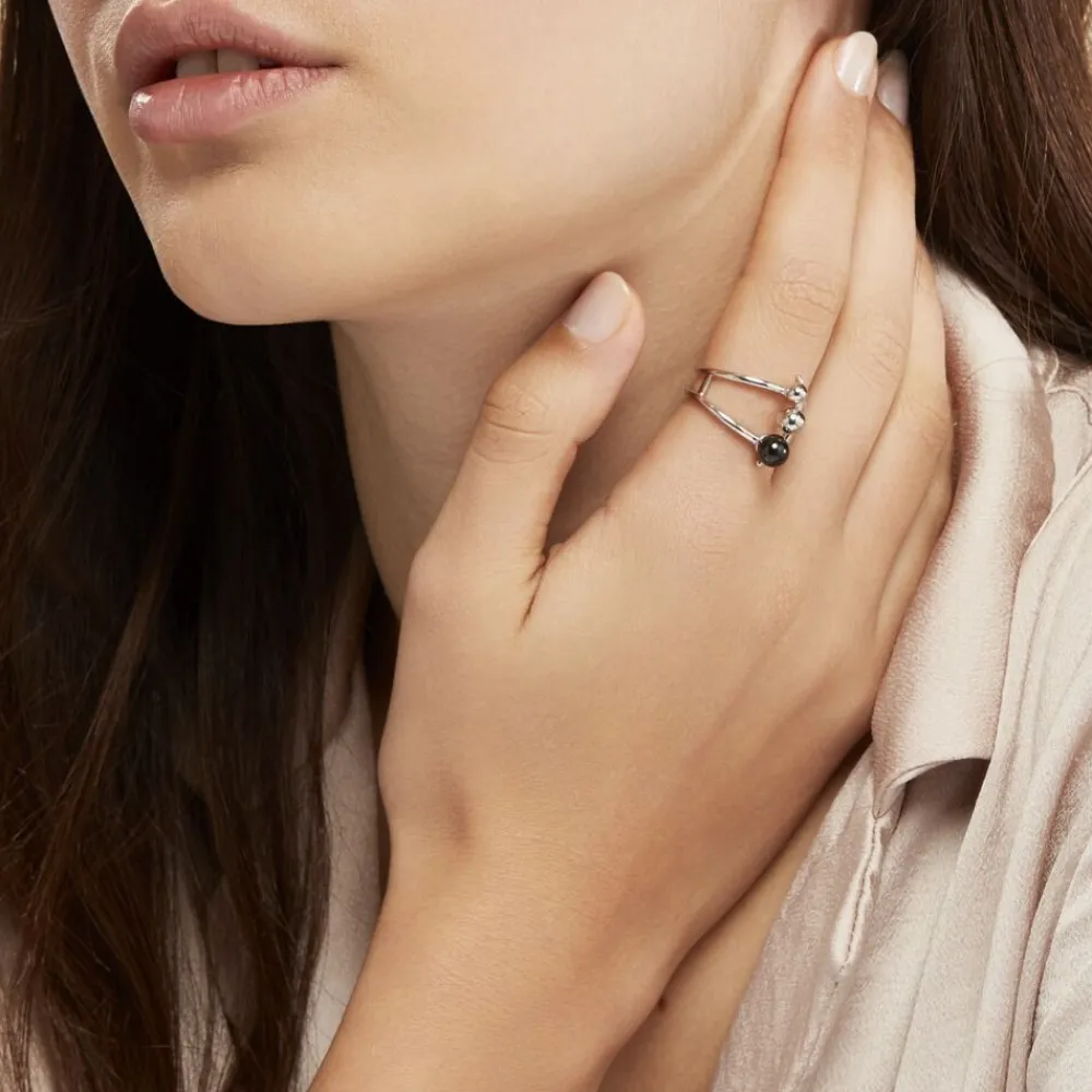 Marc Orian Bagues|Bijoux Argent > Bague Cleya Argent Blanc Céramique