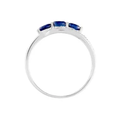 Marc Orian Bagues Saphir|Anniversaire De Mariage > Bague Comete Or Blanc Saphir Et Diamant