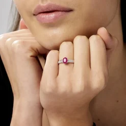 Marc Orian Bagues Rubis|Anniversaire De Mariage > Bague Crista Et Diamant or blanc rubis