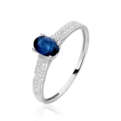 Marc Orian Anniversaire De Mariage|Bagues Saphir > Bague Crista Or Blanc Saphir Et Diamant