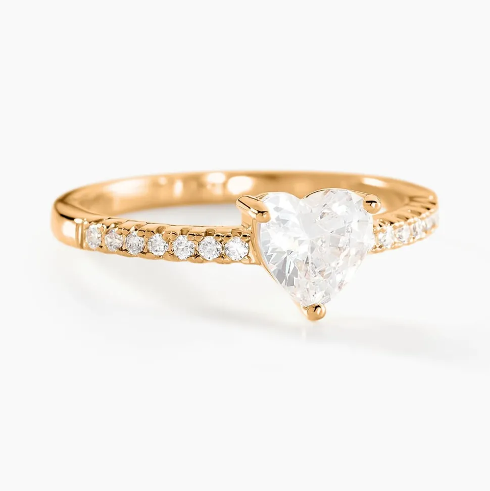 Bague Crush Plaqué Or Jaune Oxyde De Zirconium