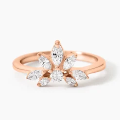 Marc Orian Bagues De Promesse|Bijoux Zirconium > Bague Davena Argent Rose Oxyde De Zirconium
