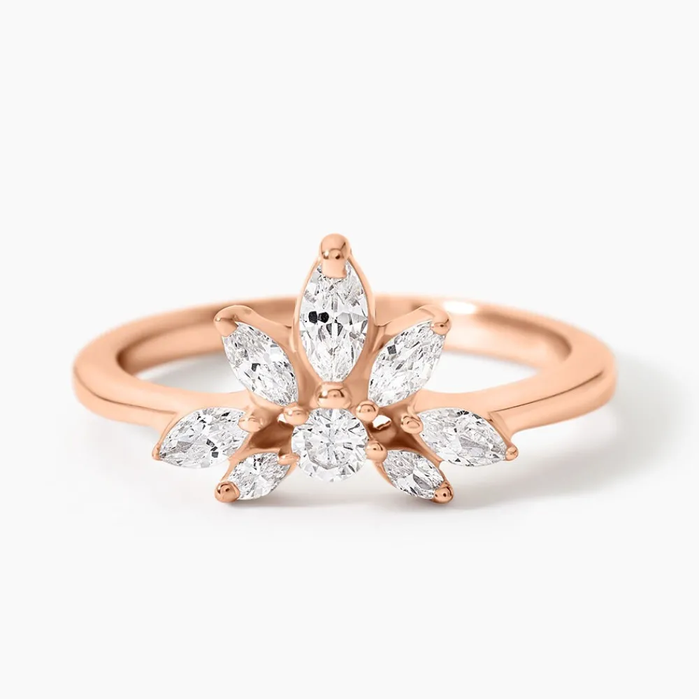 Marc Orian Bagues De Promesse|Bijoux Zirconium > Bague Davena Argent Rose Oxyde De Zirconium