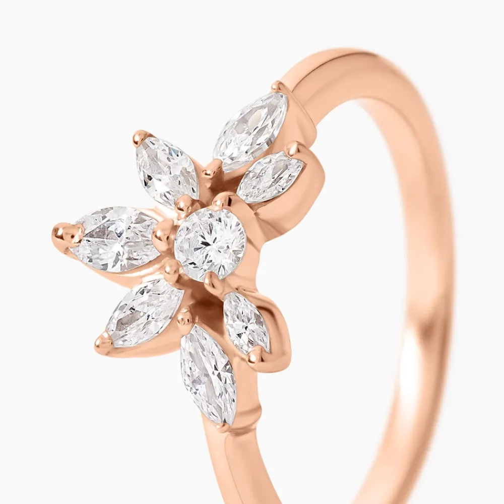 Marc Orian Bagues De Promesse|Bijoux Zirconium > Bague Davena Argent Rose Oxyde De Zirconium