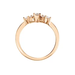 Marc Orian Bagues De Promesse|Bijoux Zirconium > Bague Davena Argent Rose Oxyde De Zirconium