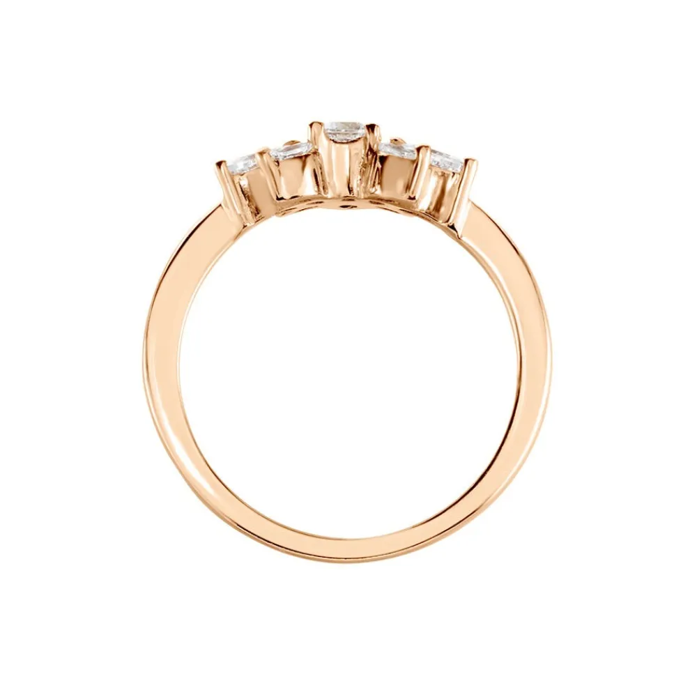 Marc Orian Bagues De Promesse|Bijoux Zirconium > Bague Davena Argent Rose Oxyde De Zirconium