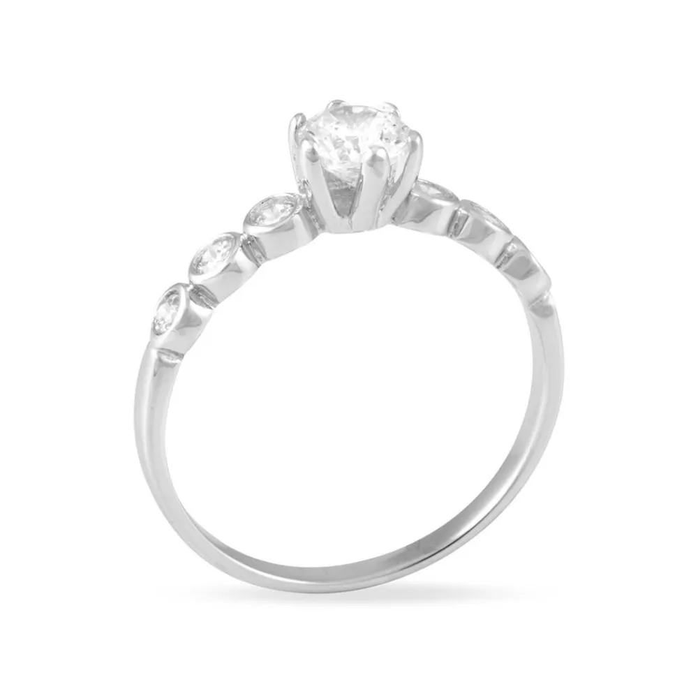 Marc Orian Bagues De Promesse|Bagues Fantaisie > Bague Didiane Argent Blanc Oxyde De Zirconium