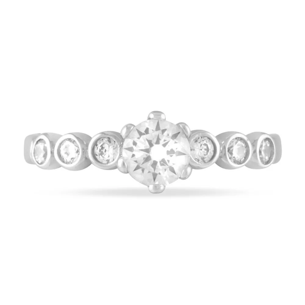 Marc Orian Bagues De Promesse|Bagues Fantaisie > Bague Didiane Argent Blanc Oxyde De Zirconium