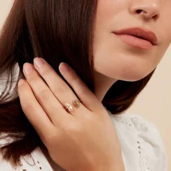 Bague Dixie Plaqué Or Doré Oxyde De Zirconium