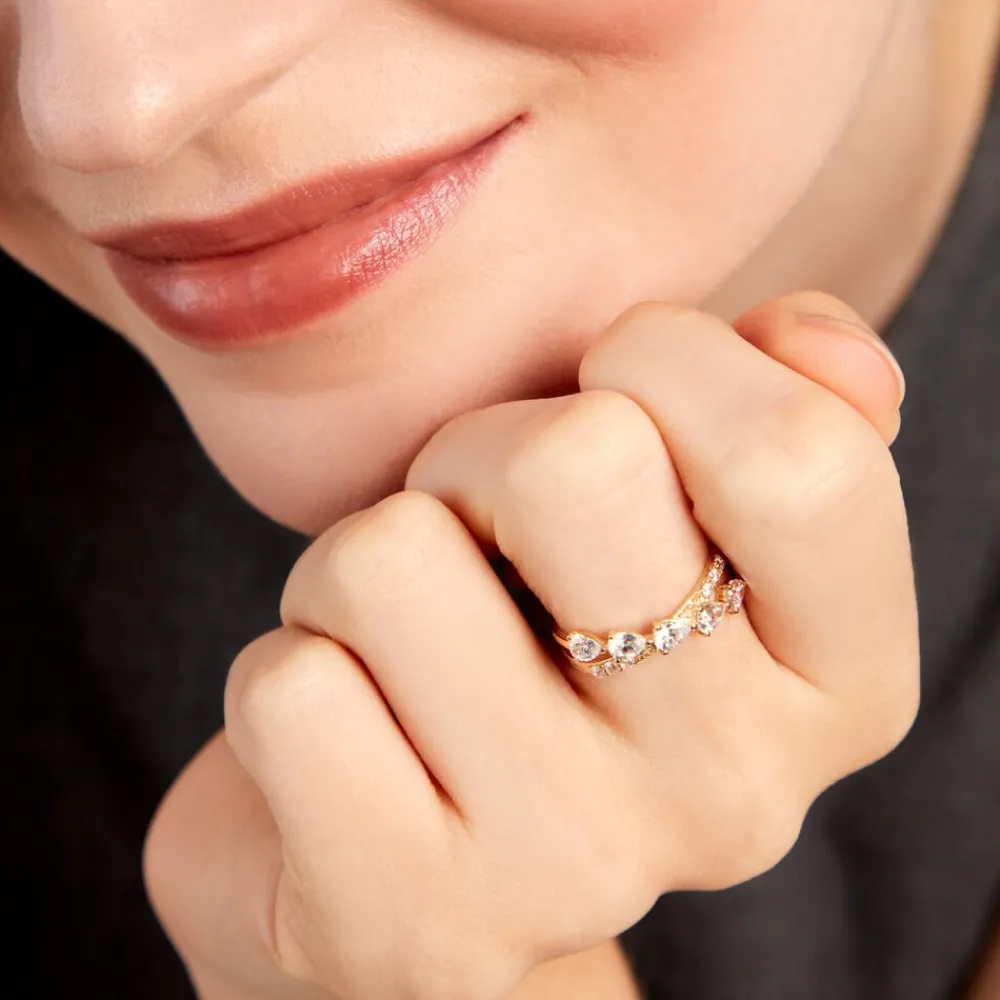 Marc Orian Bijoux Zirconium|Bagues > Bague Dorean Or Jaune Oxyde De Zirconium