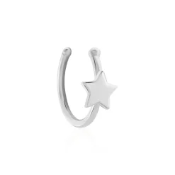 Marc Orian Piercings D'Oreilles|Boucles D'Oreilles Argent > Bague D'oreille Puce Unitaire Astre Argent Blanc