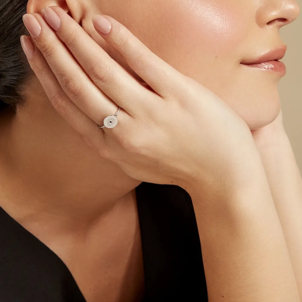 Marc Orian Bagues De Promesse|Bagues > Bague Dristie Argent Blanc Turquoise