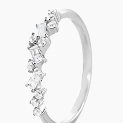 Marc Orian Bijoux Zirconium|Bagues > Bague Eclat D'Aurore Argent Blanc Oxyde De Zirconium