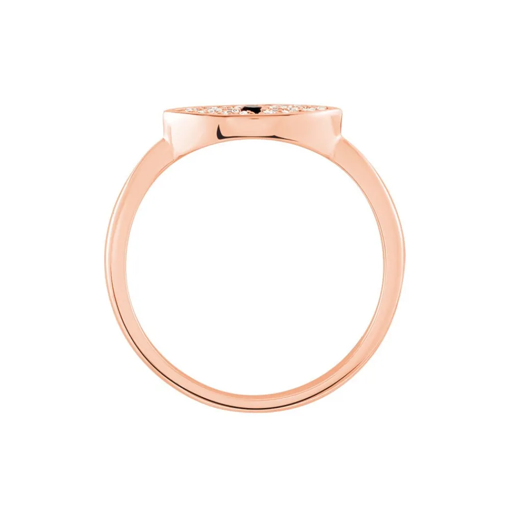 Marc Orian Bijoux Zirconium|Bagues > Bague Eldia Argent Rose Oxyde De Zirconium